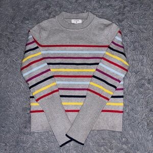 La Ligne Target Sweater Womens Size XXS Gray Striped Preppy Classic Minimalist